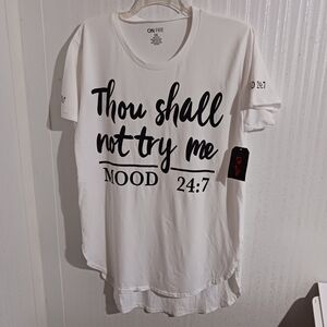 On Fire White Short Sleeve Tee